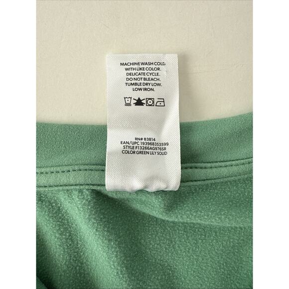 Member’s Mark Brushed Long Sleeve Tee Green Lily Crewneck Soft Fleece Size M - Picture 6 of 10